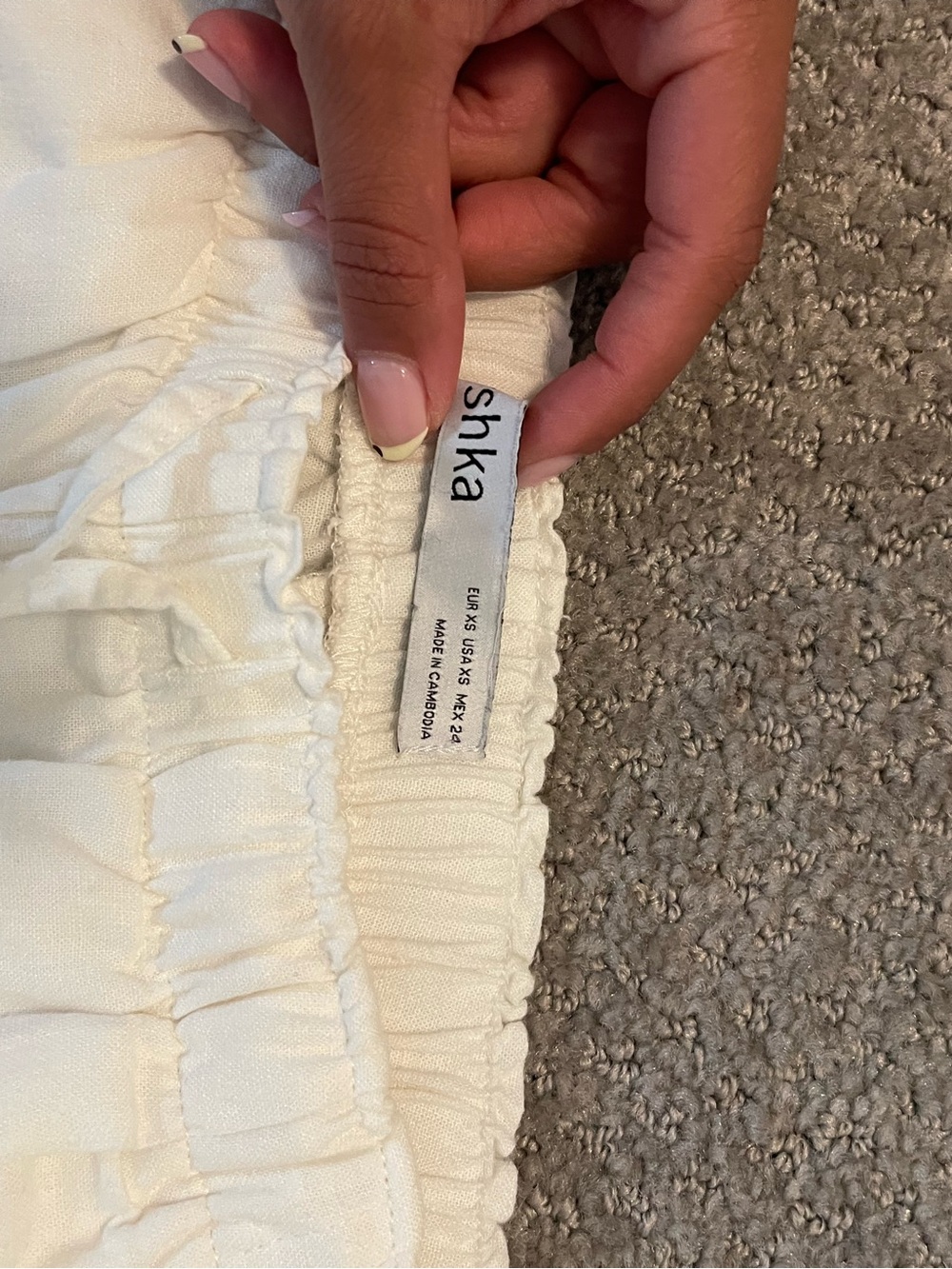 Bershka White Linen Pants